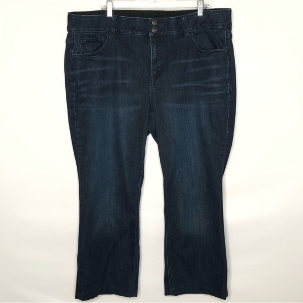 Venezia Lane Bryant Dark Wash Straight Leg Jeans Size 22 Short 5-pocket
